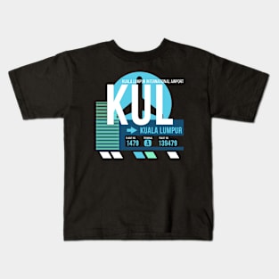 Kuala Lumpur (KUL) Airport Code Baggage Tag Kids T-Shirt